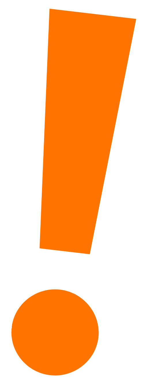 orange exclamation point