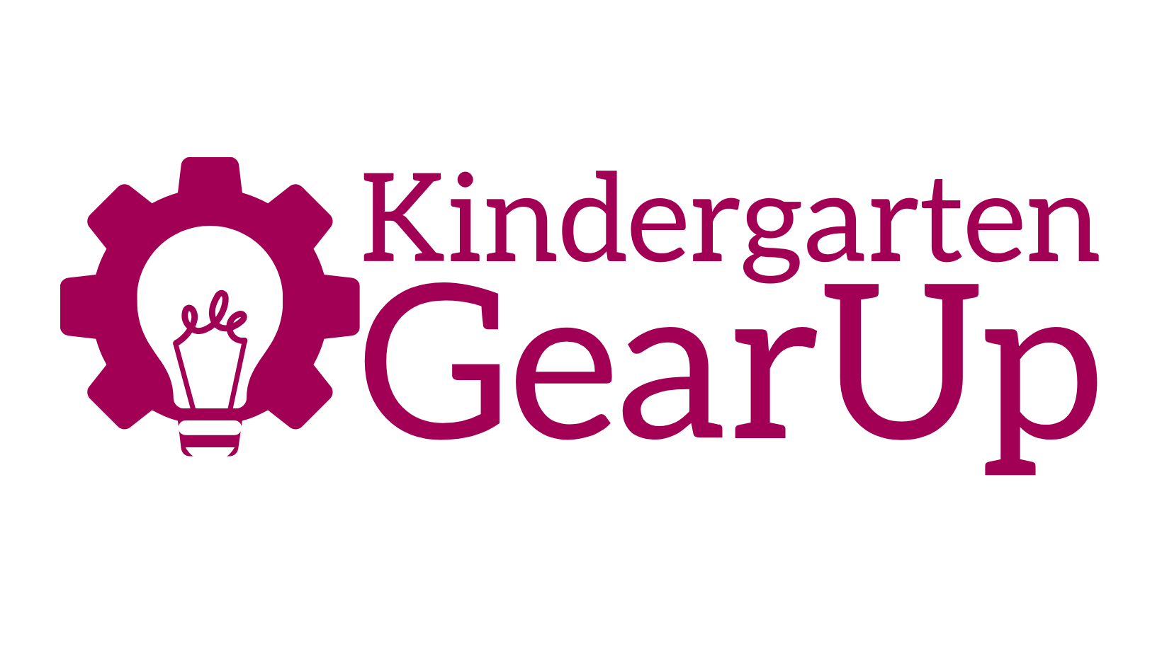 Kindergarten GearUp logo with image of lightbulb inside a gear