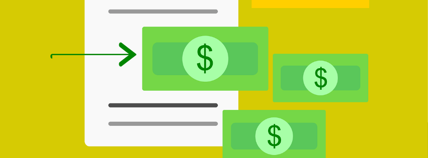 graphic of money & document