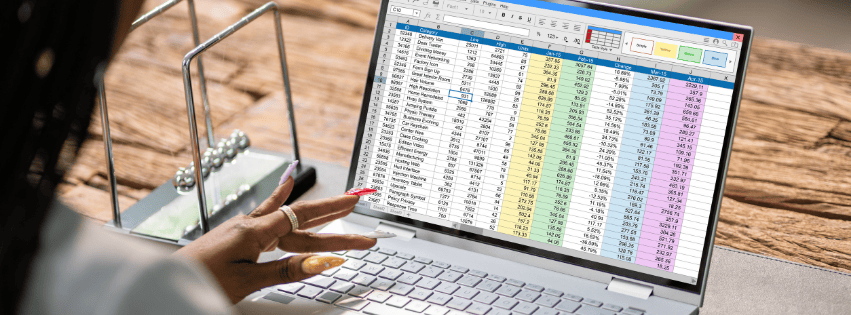 someone working on a Excel spreadsheet